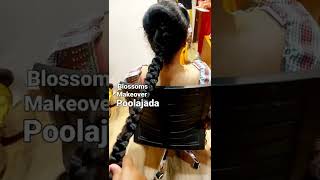 Poolajada fixing/Southindian wedding Hairstyle #shorts #poolajada #bridalhairstyle #hairmakeover