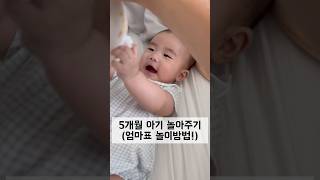 #5개월아기 놀아주기 #엄마표놀이 수제장난감👍🏻