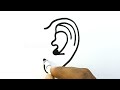 ear👂drawing easy how to draw ear simple ear drawing ear drawing ideas ear drawing tutorial