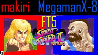 Super Street Fighter 2 Turbo - makiri [Ken] vs MegamanX-8 [Zangief] (Fightcade FT5)