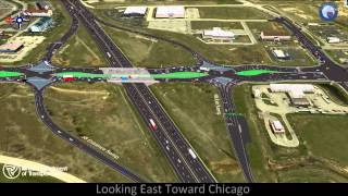 IDOT: Diverging Diamond Interchange at I-55 and Weber Road