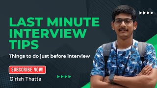 Things to do before an interview! Last minute interview prep | Common Questions #freshers #job