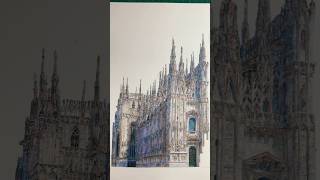 Drawing Grind - Weekly Drawing Progress of Milan Cathedral 9-1-2023 #shorts #artist #drawing #art