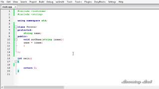067 C++ Protected Access Modifier in Classes CPP Object Oriented Video Tutorial YouTube