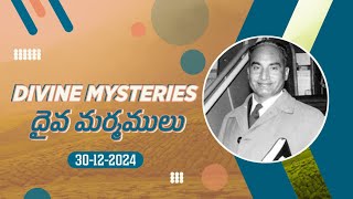 DIVINE MYSTERIES దైవ మర్మములు || 30 DECEMBER 2024 || #manibabugodservant