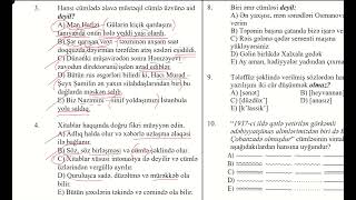 Buraxılış Sınaq İmtahanı XI sinif | Azərbaycan dili | 26.01.2025