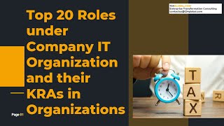 8- Top 20 Roles under Company IT Organization and their KRAs in Organizations