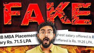 Inside the Scam | EXPOSING the INFLATED Placement Salary Figures in IIM/MBA Colleges in India