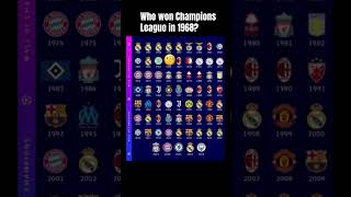 Who won the champions league in 1968?