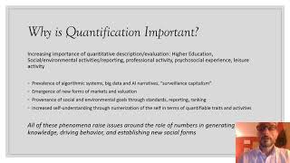 Ethics of Quantification - Dr Gazi Islam