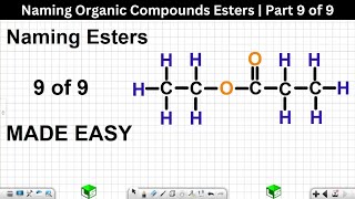 Grade 12 Organic Chemistry Naming Organic Compounds Esters | Part 9 of 9