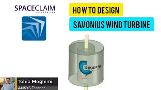 Savonius wind turbine simulation | part1 | design in space claim