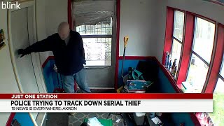 Akron police search for serial thief after community helps identify suspect