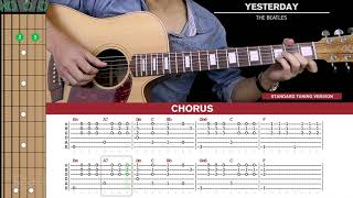 Yesterday Guitar Cover The Beatles 🎸Standard Tuning + Studio Tuning |Tabs + Chords|