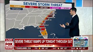 Tornadoes, Flash Flooding Threaten Southeast Through Saturday