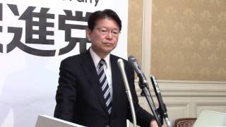 民進党・長妻昭代表代行定例会見2016年4月11日