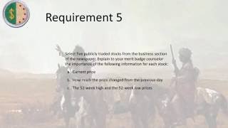 Personal Management Merit Badge Requirement 5