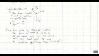 Physics Lesson 5.3.1 - Equilibrants in 2 Dimensions (11/20/24)