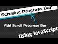 add scrolling progress bar in your website || using javascript || add scroll bar in nav |#hypercodez