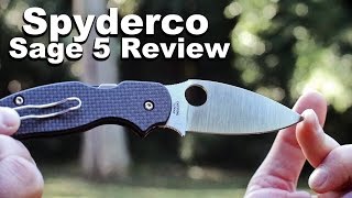 Spyderco Sage 5 Folding Knife Review.  Compression Lock S30V New for 2016