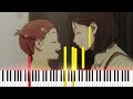 to a kinder world love theme dandadan ep 7 ost piano cover sheet music 4k