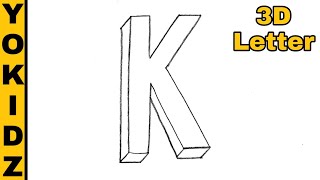 3d letter K | 3D Letter Drawing | 3D Letter Drawing I