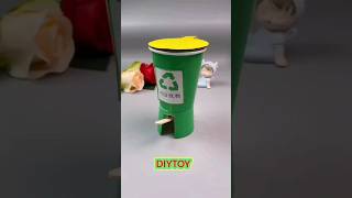 How to make Paper cup Dustbin #shorts #craft