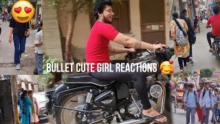 bullet 350 pataka reaction😍|| schools boys and cute girl reaction