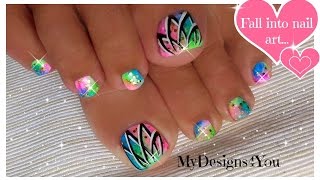 Summer Toenail Art | Easy Neon Toenails ♥ Diseño de Uñas de Pies Neón