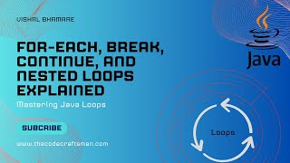 Mastering Java Loops: For-Each, Break, Continue, and Nested Loops Explained | THE CODING HOUSE