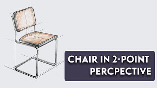 How to draw Cesca Chair in 2-point perspective | Lakmus School