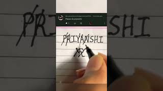 Priyanshi name logo design | unique logo maker | short video #art #viral #logodesign #youtubeshorts