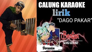 DAGO PAKAR karaoke[calung] lirik (@Bentarpercussion )