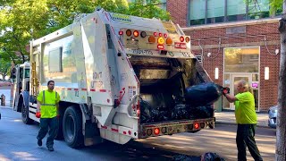 DSNY Mack LR Heil Rear Loader Garbage Truck Packing Black Bags