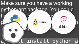 python-dev installation error: ImportError: No module named apt_pkg