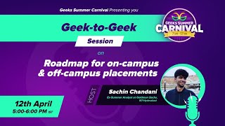 Roadmap for on-campus & off-campus placements