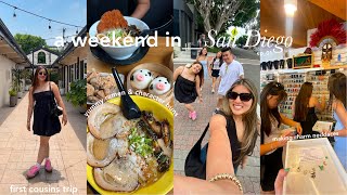 a weekend in San Diego 🌼| cousins trip, making charm necklaces, family game night, + what we eat 🌮💕