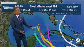 Invest 98-L could move into Gulf of Mexico next week