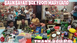 BALIK BAYAN BOX FROM MARYLAND 🙏😇/SALAMAT PO SA MAAGANG PAMASKO🎁🥰