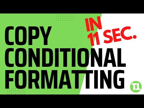 Copy Conditional Formatting Explained in 11 Seconds Google Sheets Excel #googlesheets #excel