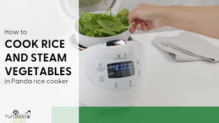 How To Cook Rice And Steam Vegetables At The Same Time In The Yum Asia Panda Mini Rice Cooker