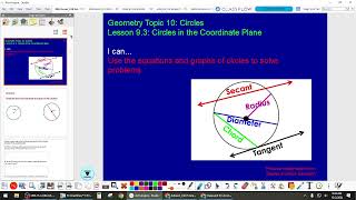 12,2 Accel Geo 9 3 Equations of Circles