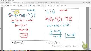 4.5 Solving Rational Equations