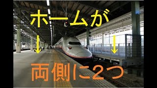 【上越新幹線】両側のドアが開く新幹線の駅【いなほ】