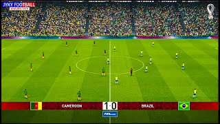 PES - Cameroon vs Brazil Group (G) - FIFA World Cup 2022 Qatar - Full Match All Goals HD - Gameplay