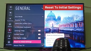 LG Smart TV | How to Factory Reset Back to Default Settings LG Smart TV | LG Smart TV reset |