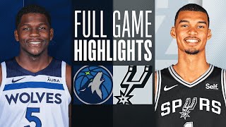 TIMBERWOLVES at SPURS | FULL GAME HIGHLIGHTS | January 27, 2024