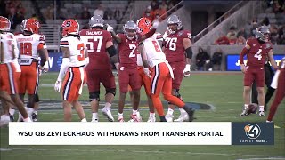 WSU QB Zevi Eckhaus withdraws from transfer portal