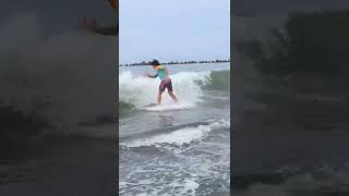 Skimboarding Trick … スキムボード高難度トリック BS 180 Air to Layback レイバックをスピンしながらリカバリー