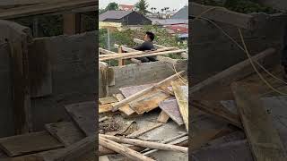 simple roof concrete pouring process, #house construction, #house building